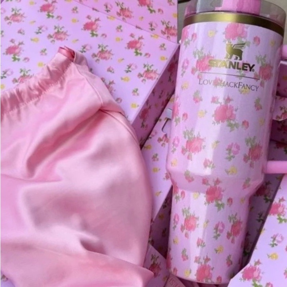 Stanley X Love Shack Fancy Ibiza Pink Floral 40 oz Tumbler